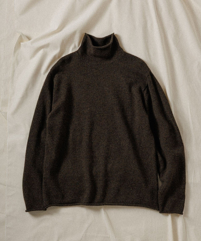 WILD LIFE TAILOR / SHETLAND WOOL ROLL NECK KNIT